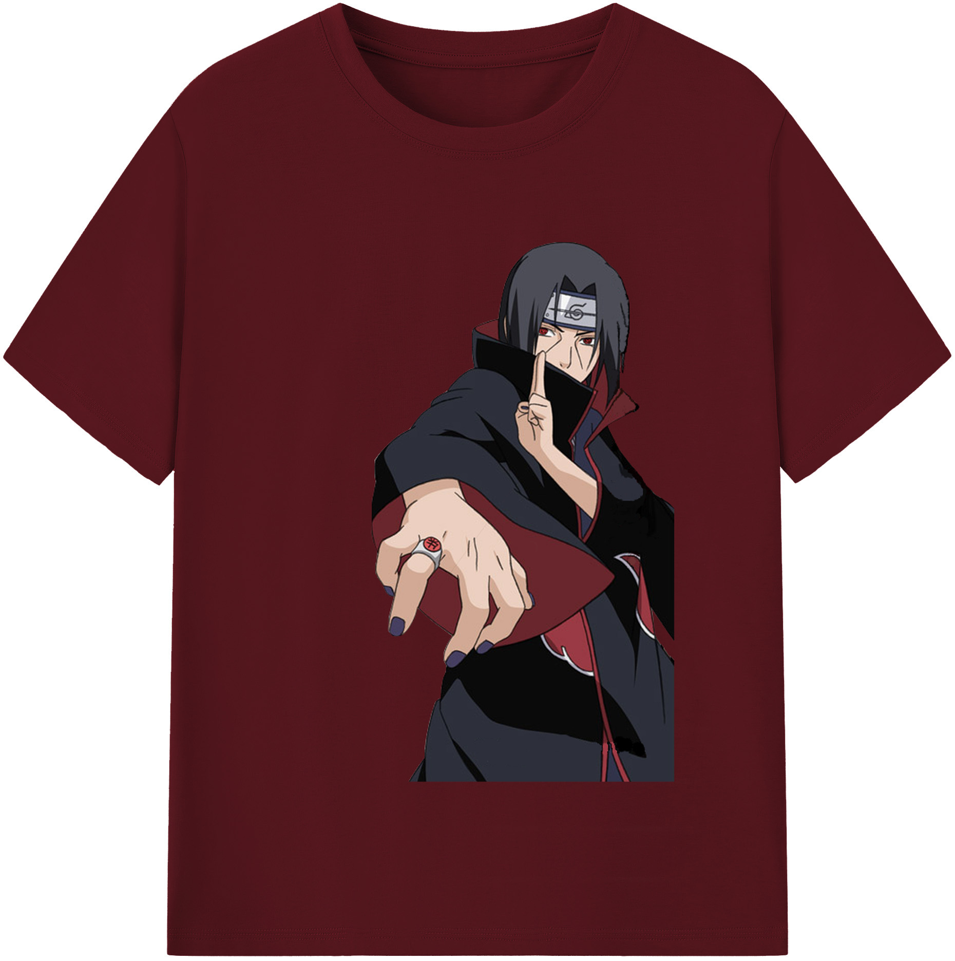 （画像用） NARUTO -ナルト- うちは イタチ Uchiha Itachi 綿100％半袖Tシャツ（フロントプリント）